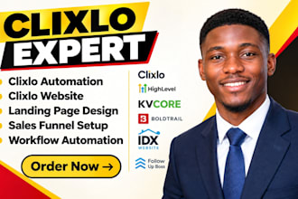 setup clixlo automation landing page clixlo website clixlo membership site