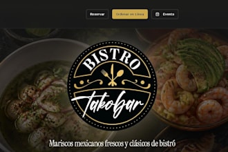 design a restaurant website preview