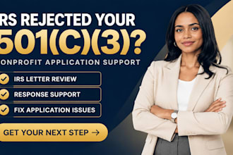 fix rejected 501c3 applications and respond to irs nonprofit letters