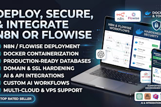 install, configure, and secure n8n or flowise on your server