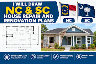 draw nc  sc house repair and renovation plans