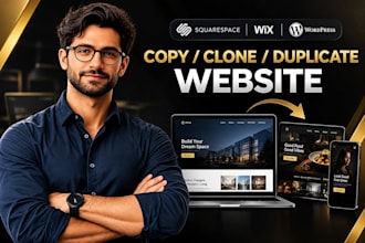 copy clone, duplicate website design redesign squarespace wix wordpress website
