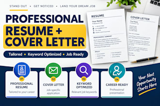 a professional resume and cover letter