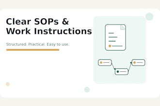 create clear sops and work instructions