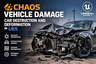 do chaos vehicle damage car destruction and deformation in ue5