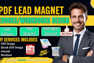 design professional PDF lead magnets, ebooks, workbooks and guides