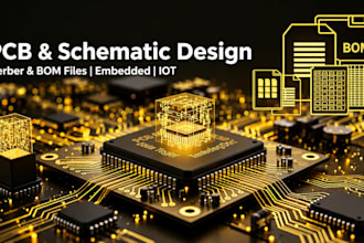 design custom pcb layout, schematic, gerber files and bom