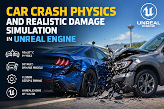 do car crash physics and realistic damage simulation in unreal engine