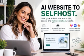 migrate ai website to self host wordpress wix or fix base44 webapp software