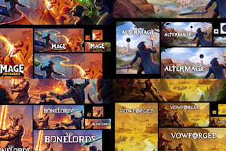 create steam banner artwork game cover background steam page production poster
