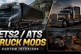 create realistic ets2 ats truck mods with custom interiors