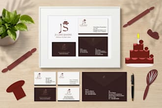 design bakery logo, business card, and brand identity kit