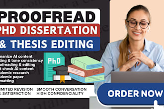 proofread, edit, and format phd, master thesis, dissertation, research proposal