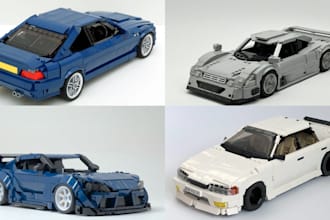 create 3d lego design lego pet moc model technic car,house