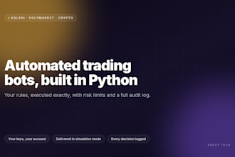 build an automated kalshi or polymarket trading bot in python