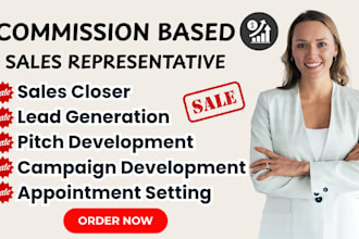 be commission based online sales closer b2b sales representative salesperson