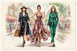 do digital illustration for fashion design art