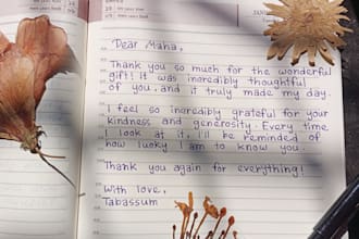write anything with my neat and clean handwriting