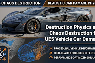 destruction physics and chaos destruction for ue5 vehicle car damage