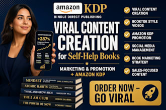 do viral content creation for self help books on marketing and promotion