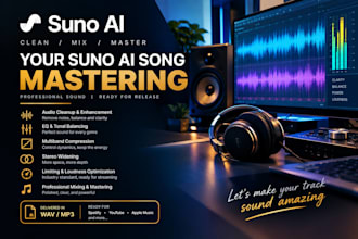 clean and mastering your suno ai song music