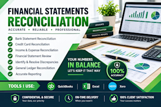 do bank statement reconciliation stubs and bookkeeping for you