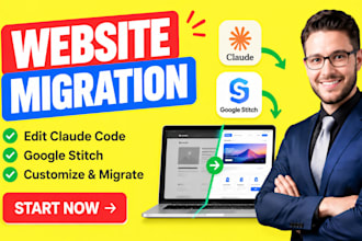 edit claude code website, google stitch customize and migrate ai website design