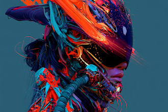 sci fi character illustration or sci fi character