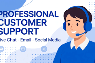 be your live chat support agent and email support customer service