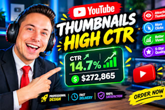 design high CTR youtube thumbnails that get clicks