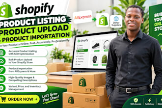 do shopify product listing, product upload and product import