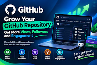 organically promote your github repo for more views, followers and engagement