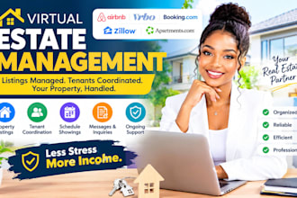 provide virtual estate management for property listings and tenant coordination