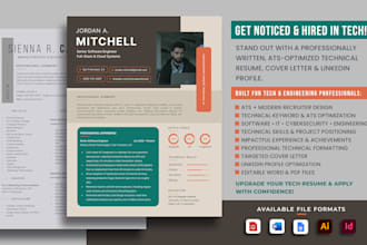 write an ats tech resume for software, IT, cybersecurity and engineering