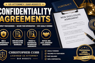 prepare legal privacy policies and confidential information agreements