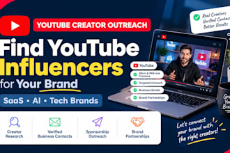 find youtube influencers for saas ai and tech brands