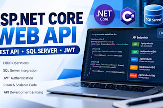 develop aspnet core web API for your web application