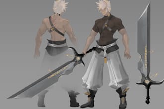 draw character concept design for you