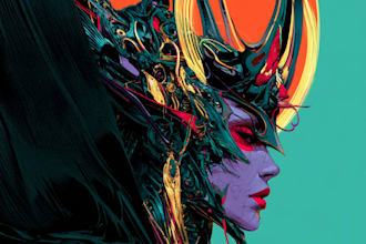 sci fi character illustration or sci fi character