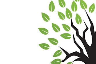 a professional modern tree logo