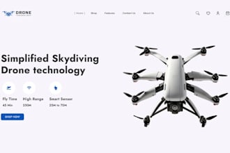 design wix drone photography website aerial imaging commercial drone website