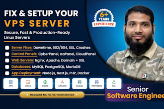 fix your vps server, setup vps and deploy your app