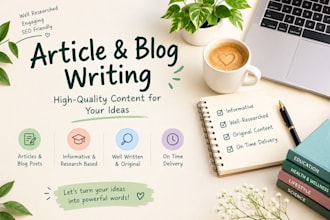 write engaging and informative articles and blog posts
