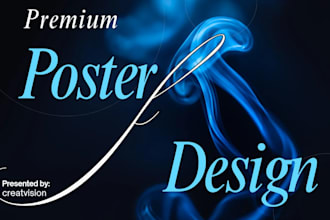design a professional custom poster for any purpose