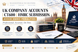 prepare UK company accounts, file corporation tax ct600 and hmrc submission