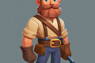 draw 2d game character or game character