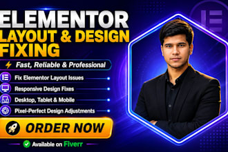fix elementor layout and design problems in your wordpress website