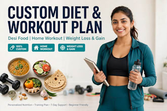 create custom diet and workout plan for weight loss