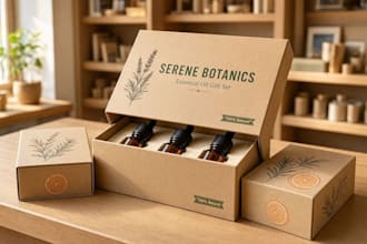 design creative box, pouch and label packaging design