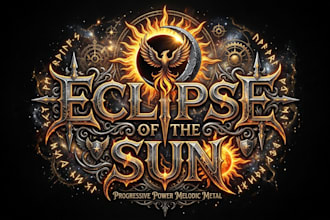design progressive metal, power and melodic band logo